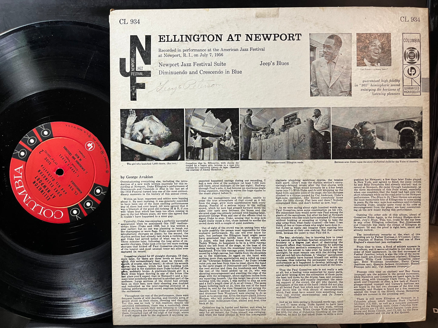 Duke Ellington And His Orchestra - Ellington At Newport (VINYL LP) | Very Good Plus (VG+) Very Good (VG) - JAZZ / USED *VERY GOOD+*