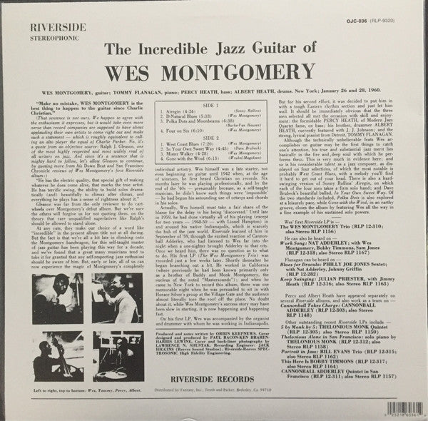 The Incredible Jazz Guitar Of Wes Montgomery | Mint (M) Mint (M)