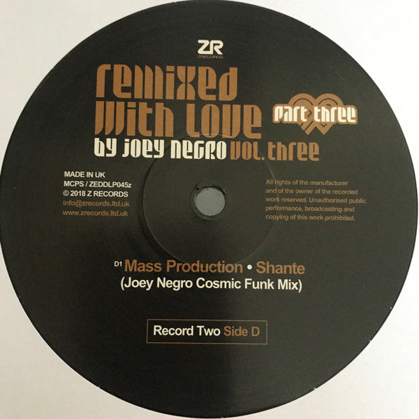Remixed With Love By Joey Negro (Vol. Three) (Part Three) | Mint (M) Mint (M)
