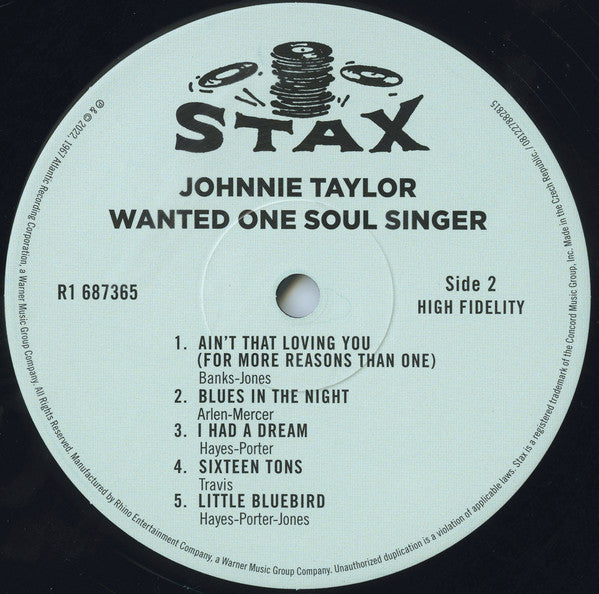 Johnnie Taylor Wanted One Soul Singer Stax, Stax LP, Album, Mono, Club, RE, RM Mint (M) Mint (M)