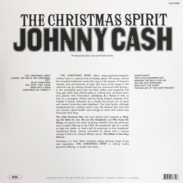 Johnny Cash The Christmas Spirit DOL LP, Album, RE, Red Mint (M) Mint (M)