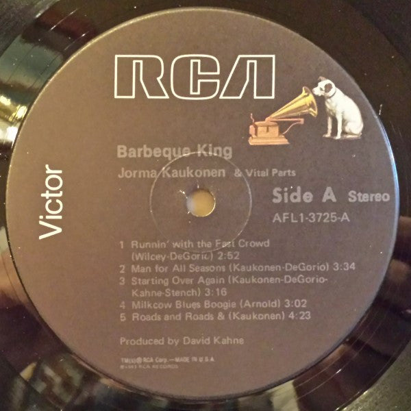 Jorma Kaukonen & Vital Parts - Barbeque King | Near Mint (NM) Near Mint (NM) - BLUES / USED *NEAR MINT*