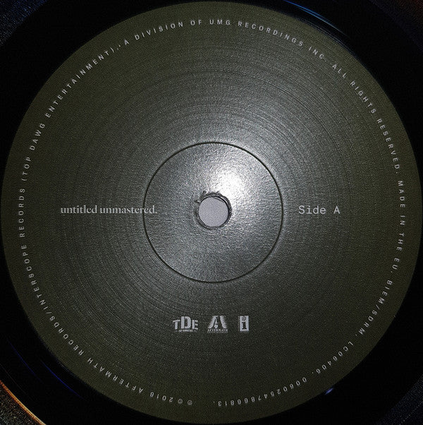 Kendrick Lamar Untitled Unmastered. Top Dawg Entertainment, Aftermath Entertainment, Interscope Records LP, Album Mint (M) Mint (M)