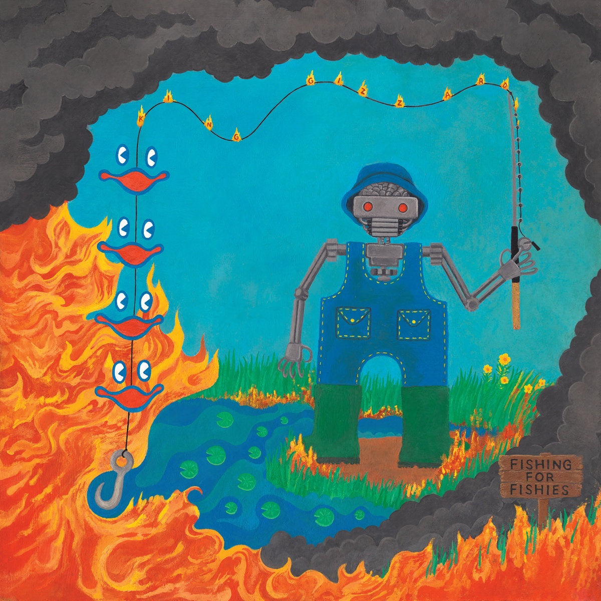 Fishing For Fishies (Limited Edition, "Oil Spill" Black & Blue Colored Vinyl) |