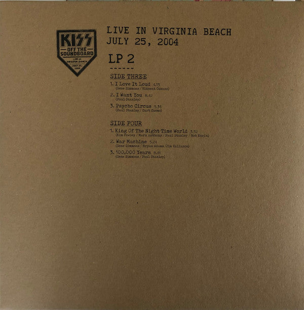 Off The Soundboard Live In Virginia Beach July 25, 2004 | Mint (M) Mint (M)