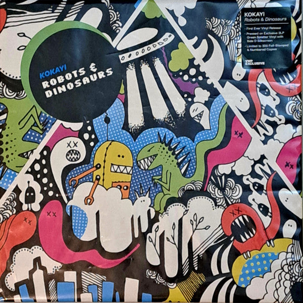 Kokayi Robots & Dinosaurs Vinyl Me, Please LP, Album, Ltd, Num, RE, Gre + LP, S/Sided, Scr Mint (M) Mint (M)