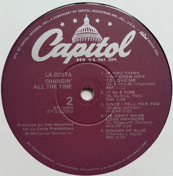 Changin' All The Time | Near Mint (NM) Near Mint (NM) - COUNTRY / USED *NEAR MINT*