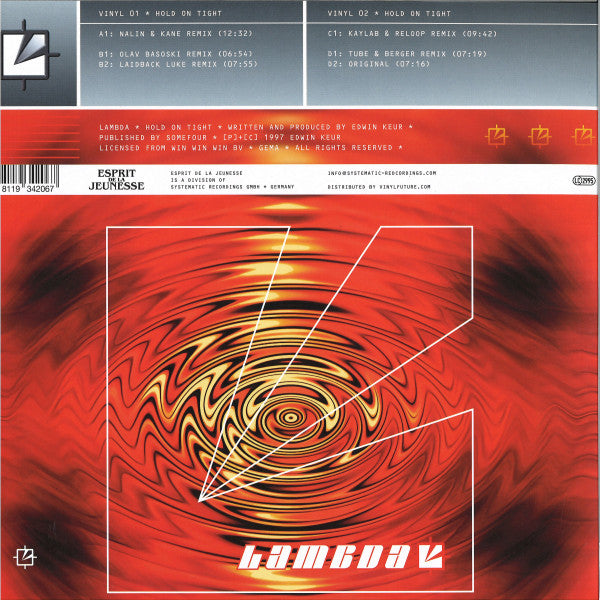Hold On Tight (Remixes)(2xVINYL) | Mint (M) Mint (M) - TRANCE *NEW*