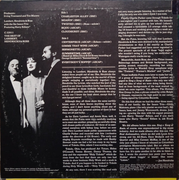 The Best Of Lambert, Hendricks & Ross | Near Mint (NM) Very Good Plus (VG+) - JAZZ / USED *NEAR MINT*
