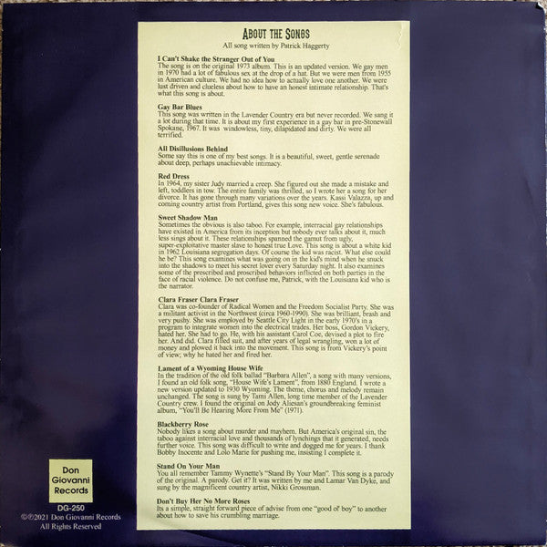 Blackberry Rose And Other Songs & Sorrows From Lavender Country | Mint (M) Mint (M) - COUNTRY *COLOR*