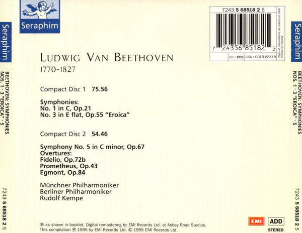 Symphonies Nos. 1 ⬥ 3 "Eroica" ⬥ 5 | Near Mint (NM) Near Mint (NM)