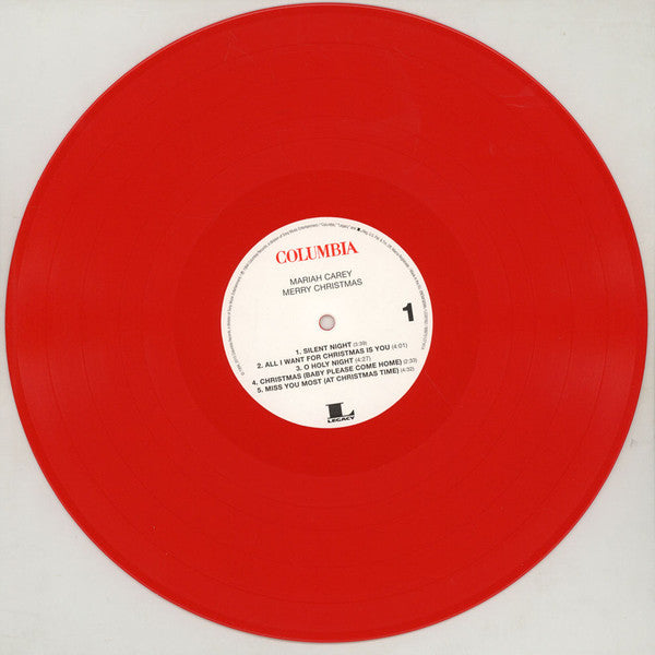 Mariah Carey Merry Christmas Columbia, Legacy LP, Album, Ltd, RE, Red Mint (M) Mint (M)