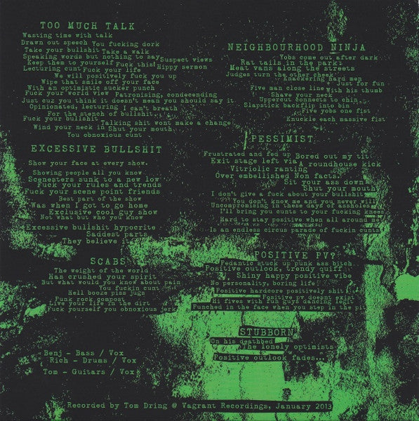 Negative (VINYL 7") *TRANSLUCENT GREEN* | Mint (M) Mint (M) - METAL *NEW/COLOR*
