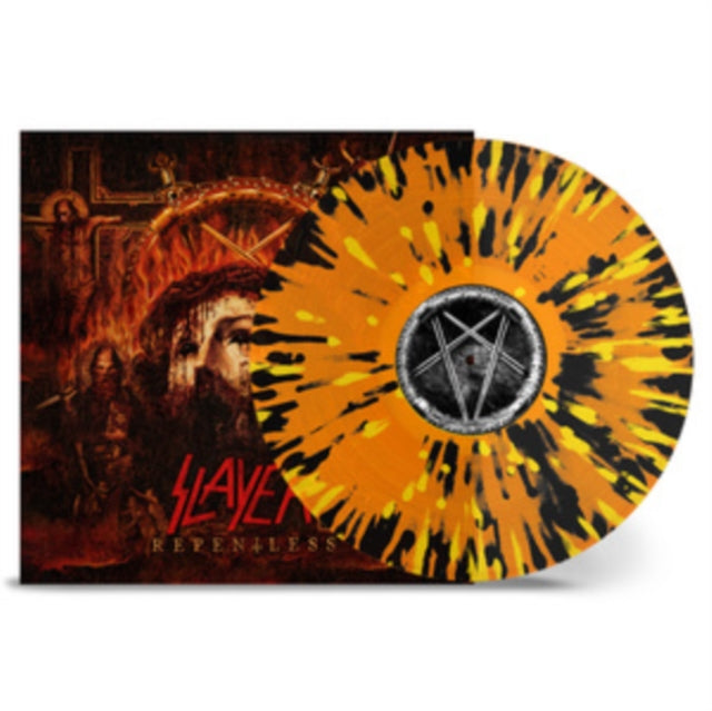 Repentless (TRANSPARENT ORANGE + YELLOW & BLACK SPLATTER) | Mint (M) Mint (M) - METAL *NEW/COLOR*
