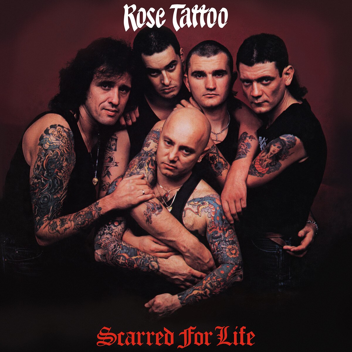 Rose Tattoo - (PRESALE 7/17/26) Scarred For Life (140G NUMBERED 750 RED WHITE SWIRLED VINYL) | Mint (M) Mint (M) - METAL *NEW/COLOR*