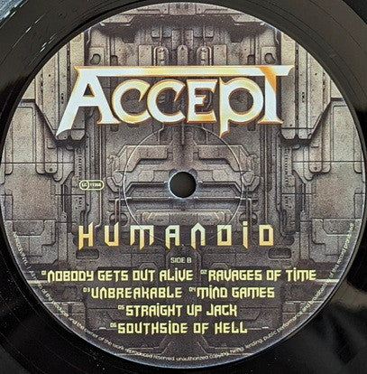 Accept Humanoid LP Mint (M) Mint (M)
