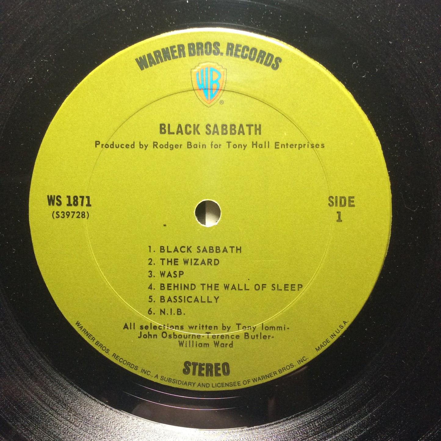 Black Sabbath (VINYL) | Excellent+ (EX+) Very Good Plus (VG+) - METAL / USED *EXCELLENT+*