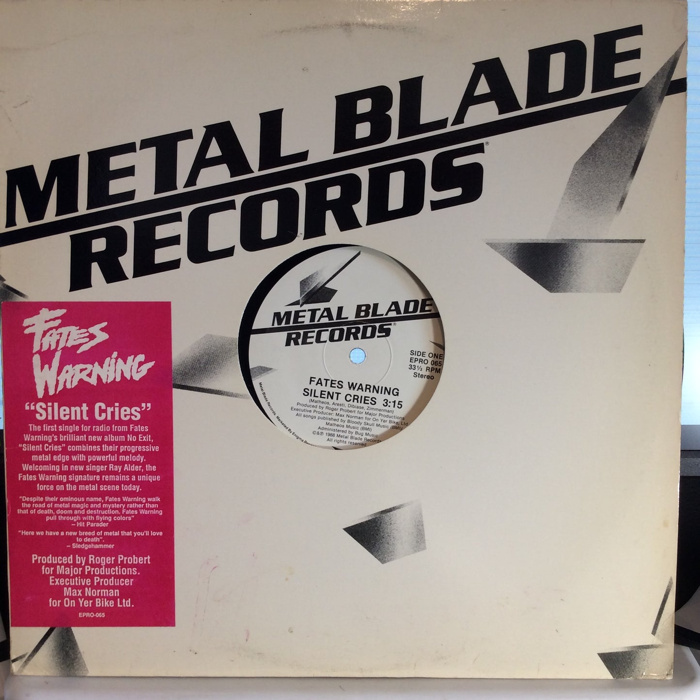 Silent Cries (VINYL) | Excellent (EX) Very Good Plus (VG+) - METAL / USED *EXCELLENT*