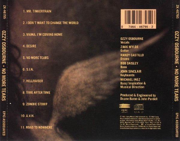 No More Tears (CD) | Near Mint- (NM-) Near Mint (NM or M-) - METAL / USED *NEAR MINT-*