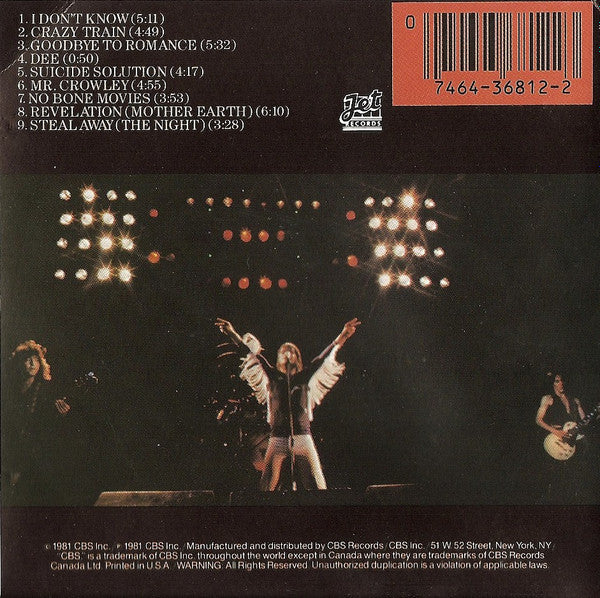 Blizzard Of Ozz (CD) | Near Mint (NM or M-) Near Mint- (NM-) - METAL / USED *NEAR MINT*