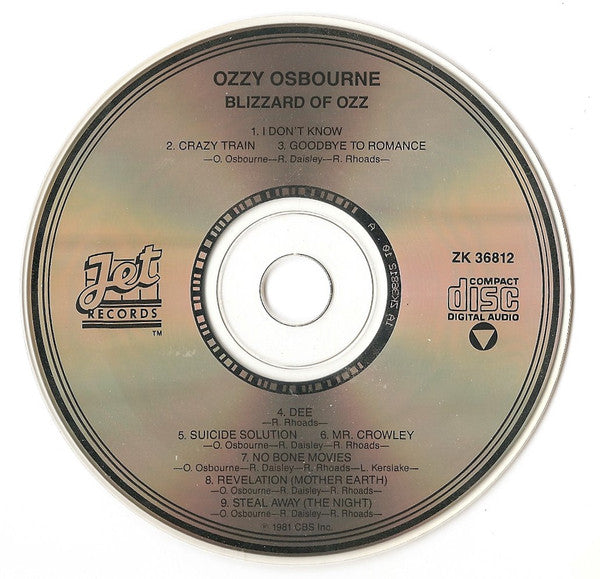Blizzard Of Ozz (CD) | Near Mint (NM or M-) Near Mint- (NM-) - METAL / USED *NEAR MINT*