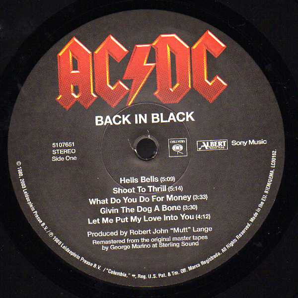 Back In Black (VINYL) | Near Mint (NM or M-) Near Mint (NM or M-) - METAL / USED *NEAR MINT*