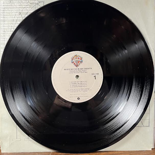 Never Say Die! (VINYL) | Near Mint (NM or M-) Excellent+ (EX+) - METAL / USED *NEAR MINT*