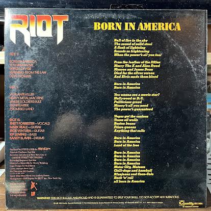 Born In America (VINYL) | Near Mint (NM or M-) Excellent+ (EX+) - METAL / USED *NEAR MINT*