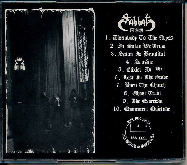 Sabbat - Fetishism (VINYL LP NUCLEAR WAR NOW! PRODUCTIONS ANTI-GOTH 479 2020) | - METAL / USED *NEAR MINT*