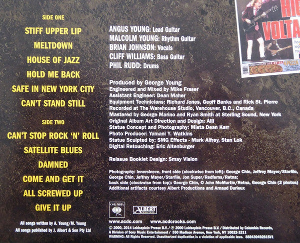 Stiff Upper Lip (VINYL) | Near Mint (NM or M-) Near Mint (NM or M-) - METAL / USED *NEAR MINT*