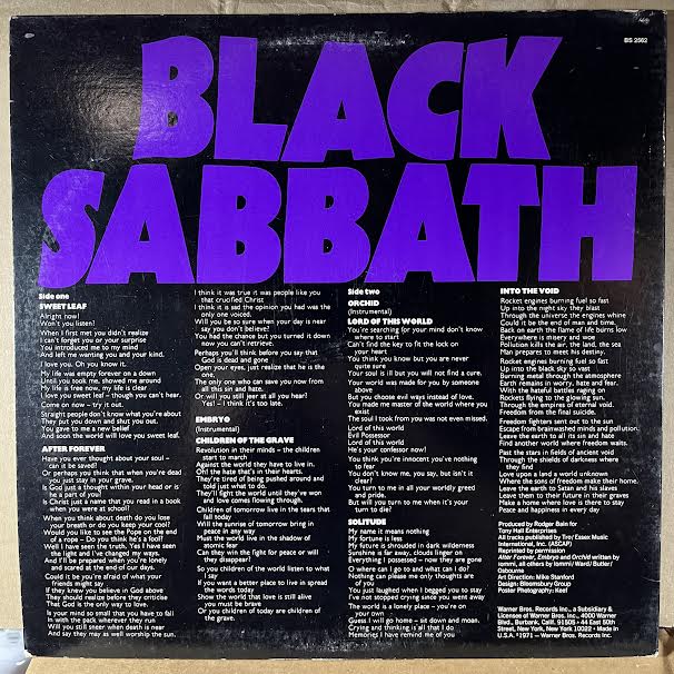 Master Of Reality (VINYL) | Near Mint (NM or M-) Excellent (EX) - METAL / USED *NEAR MINT*