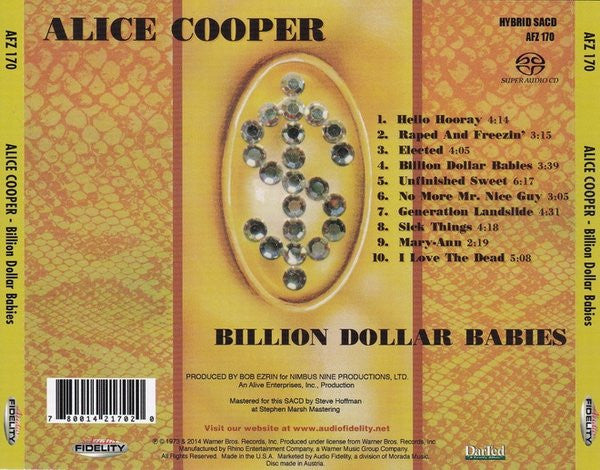 Billion Dollar Babies (SACD) | Near Mint (NM or M-) Near Mint (NM or M-) - METAL / USED *NEAR MINT*
