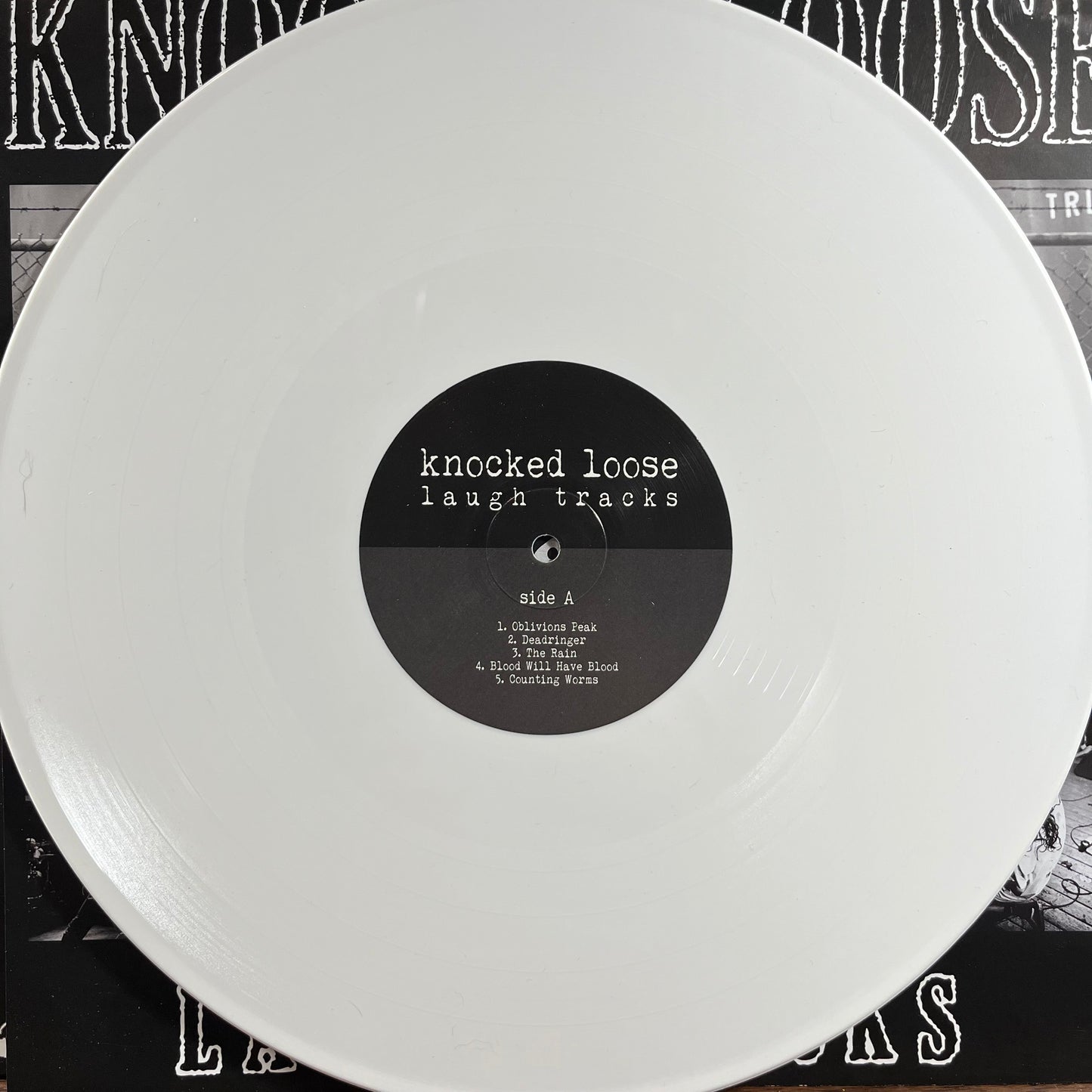 Laugh Tracks (SIGNED WHITE VINYL) | Near Mint (NM or M-) Near Mint (NM or M-) - METAL / USED *NEAR MINT*