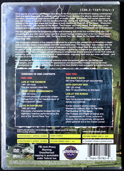 The History Of Iron Maiden Part 1: The Early Days (DVD) | - METAL / USED *NEAR MINT*