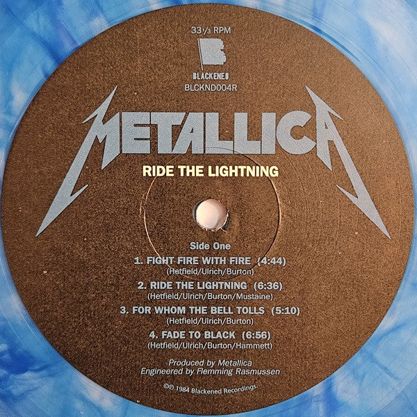 Ride The Lightning (BLUE VINYL) | Near Mint (NM or M-) Near Mint (NM or M-) - METAL / USED *NEAR MINT*