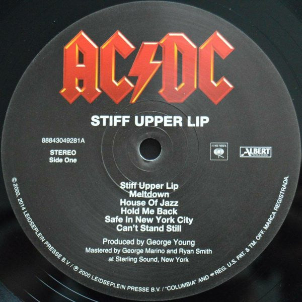 Stiff Upper Lip (VINYL) | Near Mint (NM or M-) Near Mint (NM or M-) - METAL / USED *NEAR MINT*