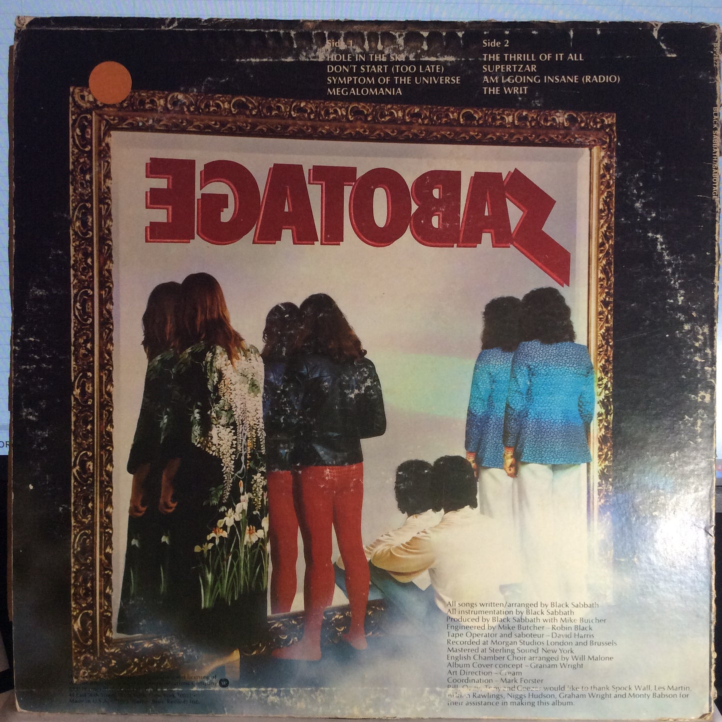 Sabotage (VINYL) | Very Good Plus (VG+) Good Plus (G+) - METAL / USED *VERY GOOD+*