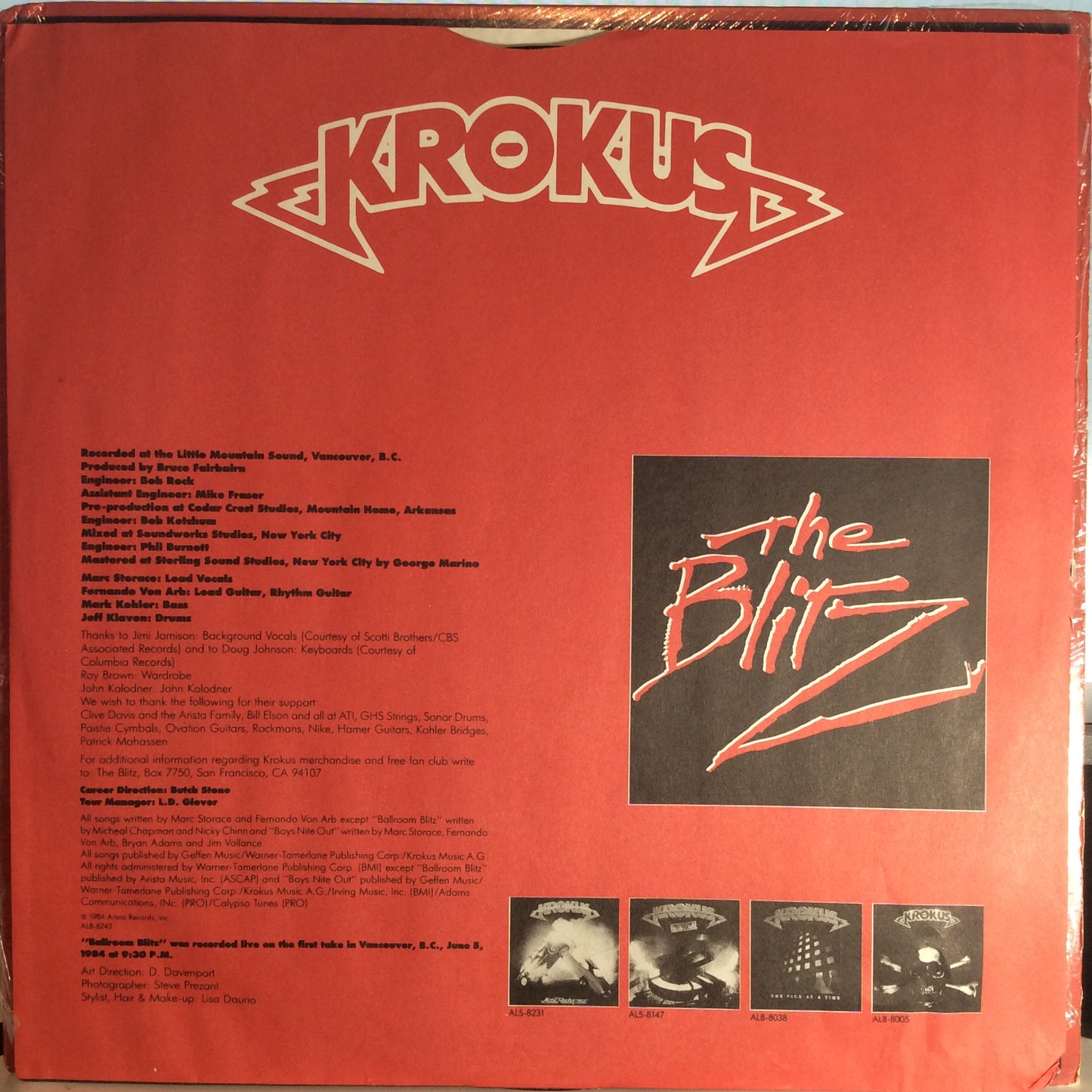 The Blitz (VINYL) | Very Good Plus Plus (VG++) Excellent (EX) - METAL / USED *VERY GOOD++*