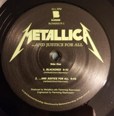 Metallica ...And Justice For All Blackened 2xLP, Album, RE, RM, 180 Mint (M) Mint (M)