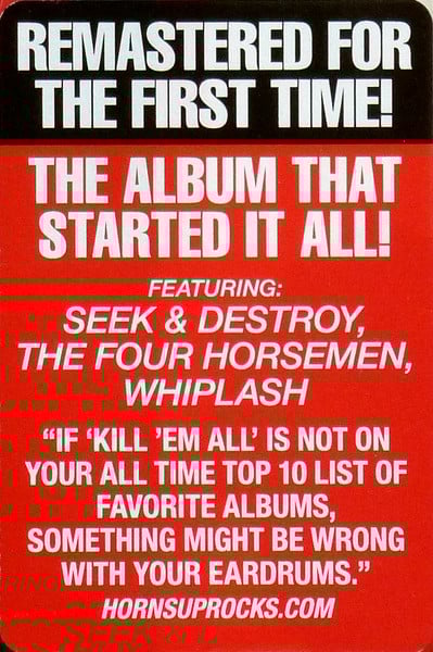 Kill 'Em All | Mint (M) Mint (M) - METAL *SEALED*