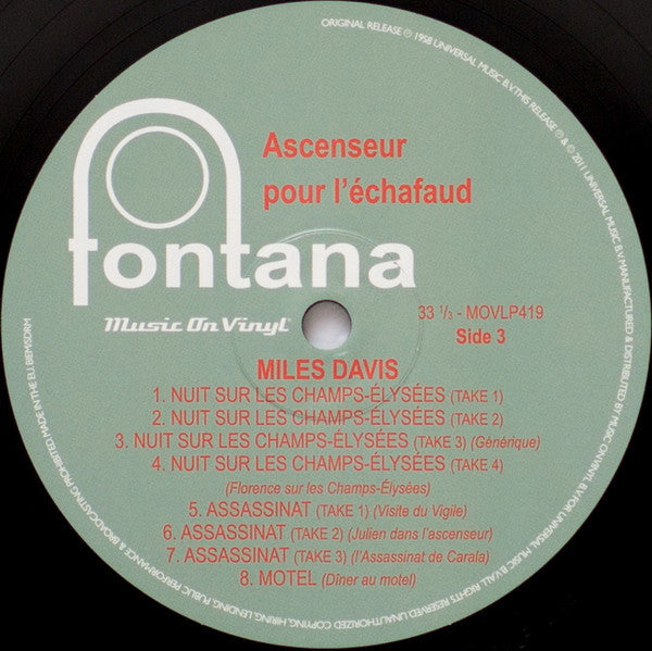 Ascenseur Pour L'Échafaud (Lift To The Scaffold) | Mint (M) Mint (M)