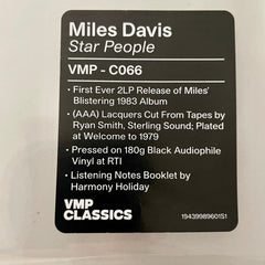 Miles Davis Star People Columbia, Sony Music Commercial Music Group 2xLP, Album, Club, RE, RM, 180 Mint (M) Mint (M)