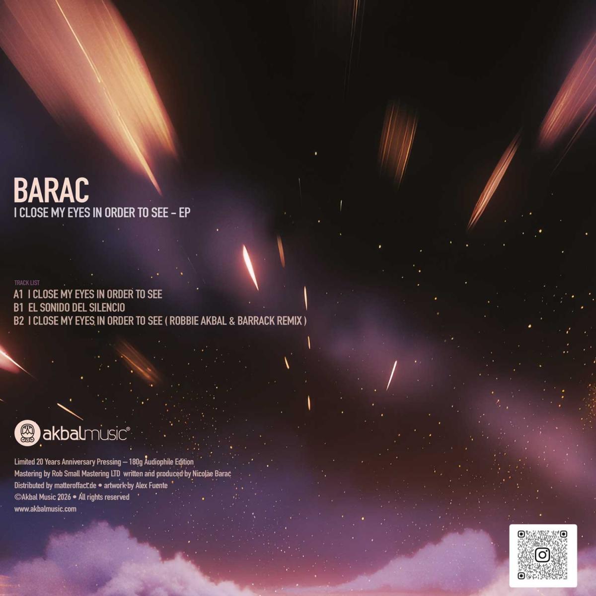 Barac - (PRESALE 08/28/26) i close my eyes in order to see (VINYL 12" akbal music AKBAL005 2026) | NEW - MINIMAL *NEW*