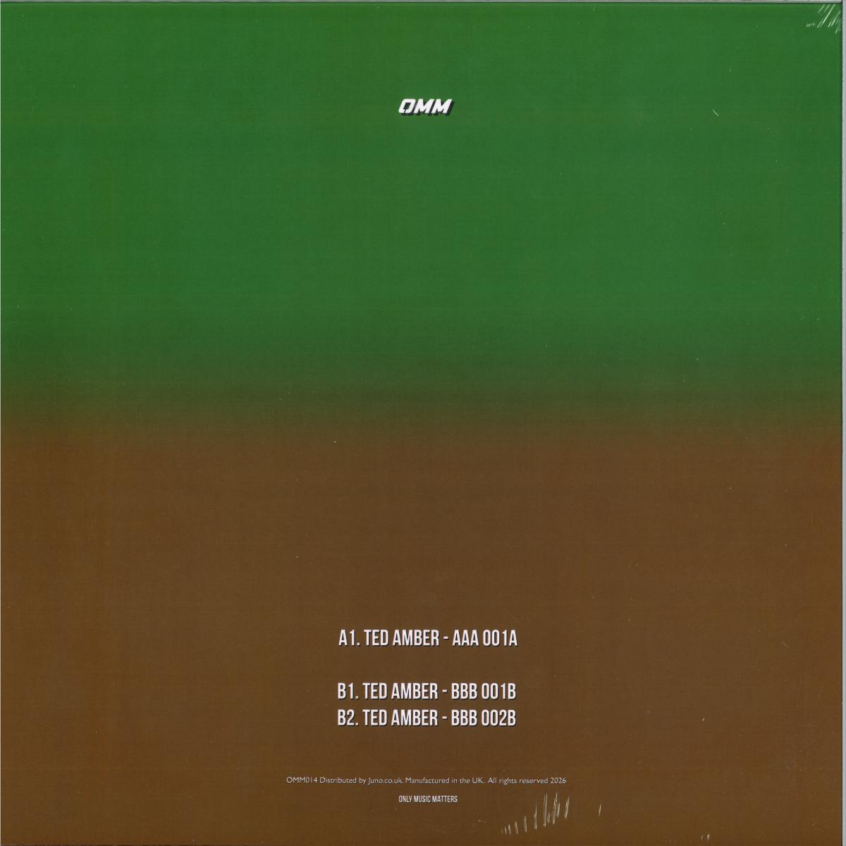 Ted Amber - OMM 014 (VINYL 12" Only Music Matters) | NEW - MINIMAL *NEW*
