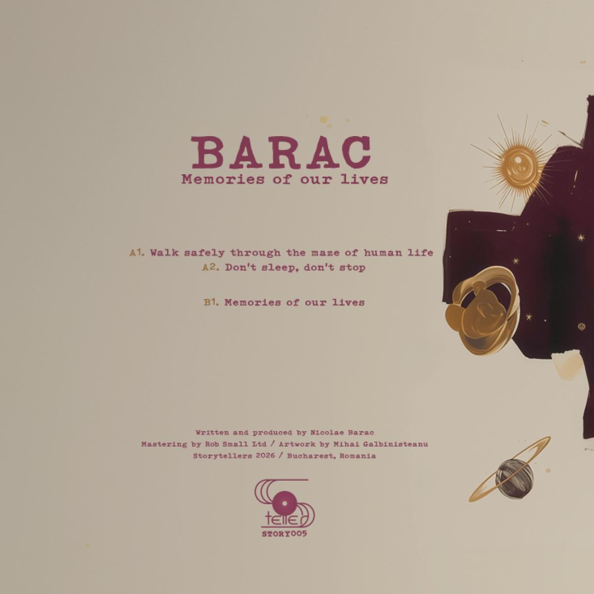 Barac - Memories Of Our Lives (VINYL 12" Storytellers) | NEW - MINIMAL *NEW*