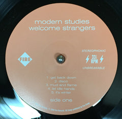 Modern Studies Welcome Strangers Fire Records LP, Album Mint (M) Mint (M)
