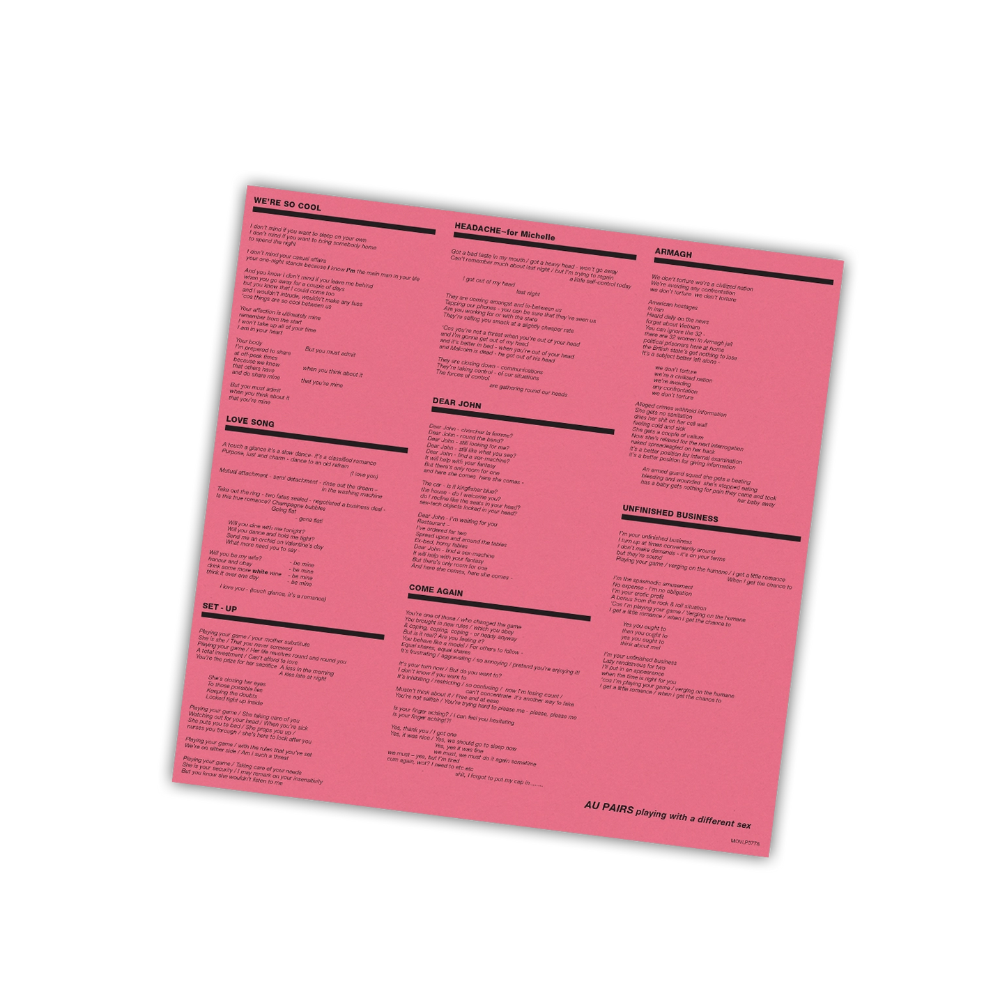 Playing With A Different Sex (MOV | TURQUOISE VINYL) | Mint (M) Mint (M) - NEW WAVE *NEW/COLOR*