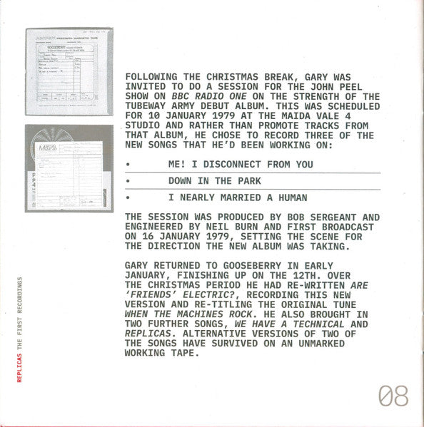 Replicas (The First Recordings)(CD) | Mint (M) Mint (M) - NEW WAVE *NEW*