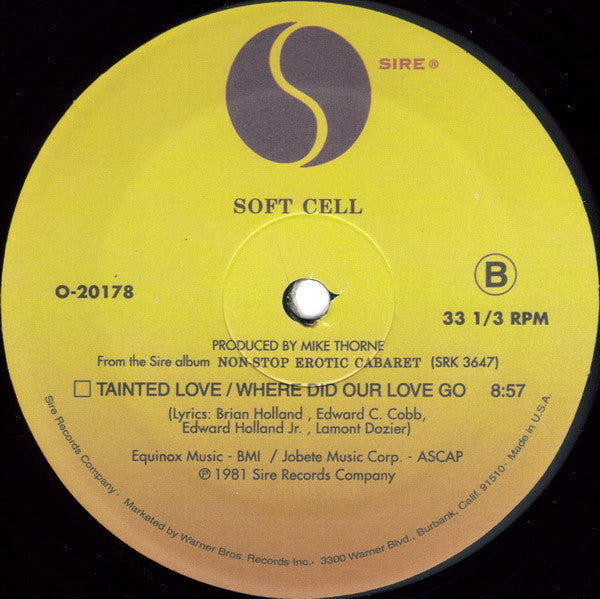 White Horse / Tainted Love / Where Did Our Love Go | Mint (M) Generic - SYNTH-POP *UNOFFICIAL*