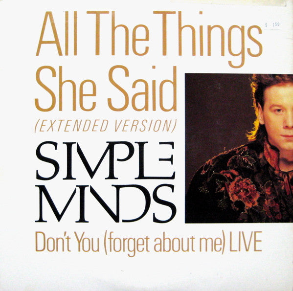 All The Things She Said / Don't You (Forget About Me) Live (VINYL) | Excellent (EX) Near Mint (NM) - NEW WAVE / USED *EXCELLENT*